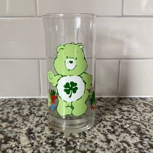 Care Bear Pizza Hut Glass - RARE Good Luck Bear